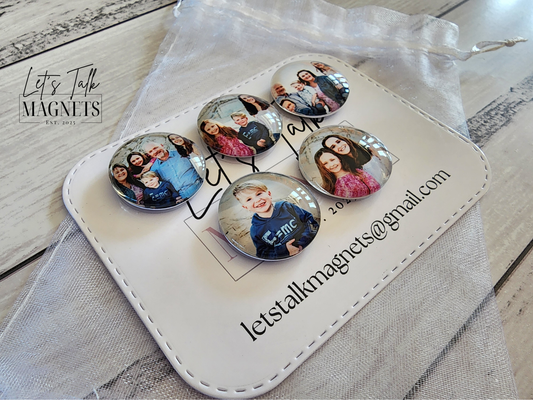 Glass Dome Magnets 25mm - Pack of 5