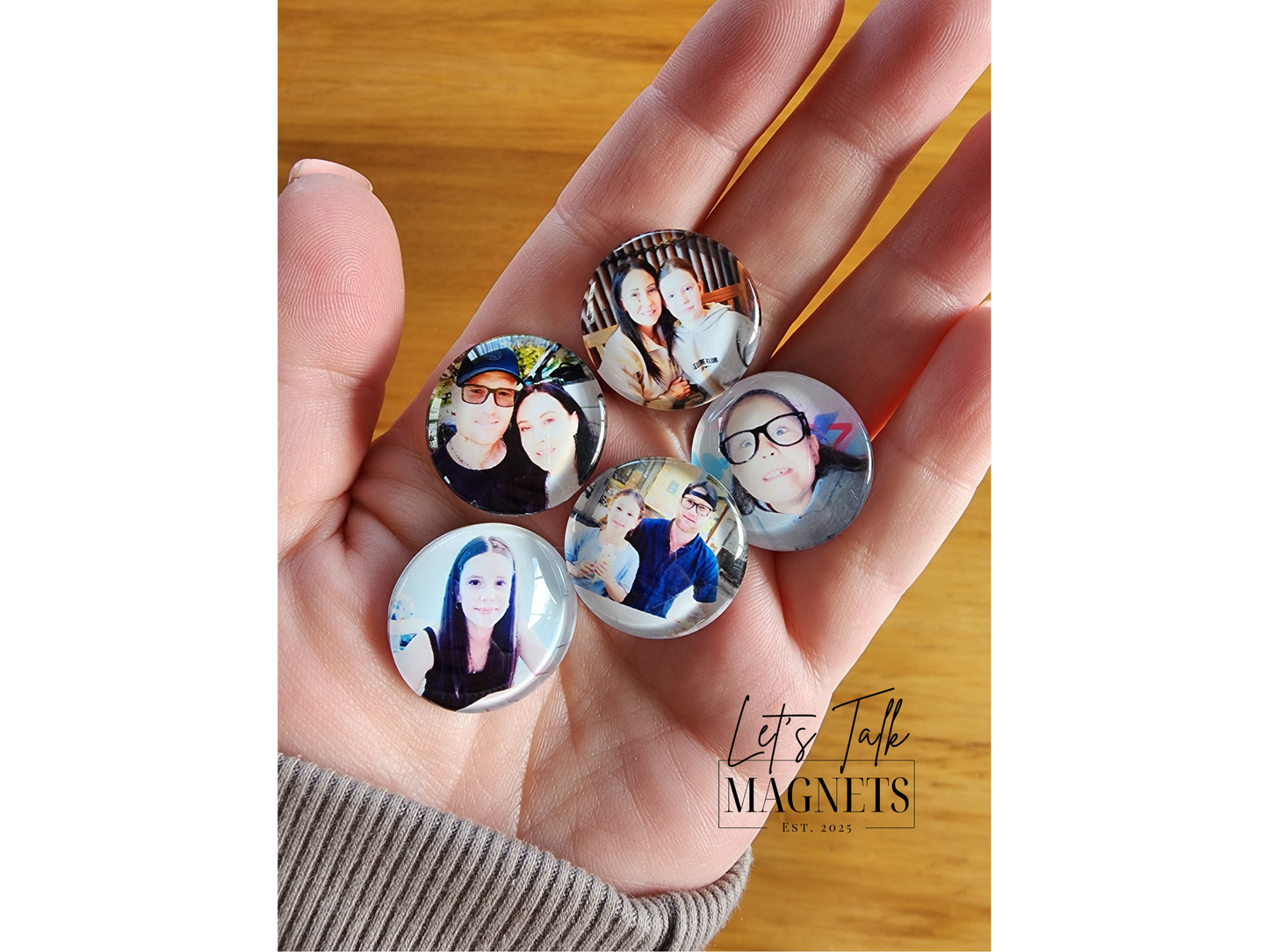 Glass Dome Magnets 25mm - Pack of 5